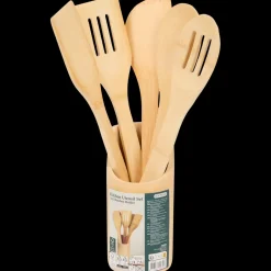 Keukengerei- Bamboe keukengerei-set in houder | Action NL