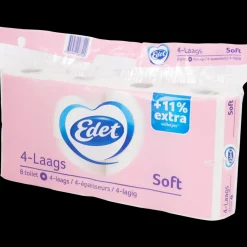 Toilet- & Keukenpapier-Edet Soft toiletpapier 8 Stuks | Action NL