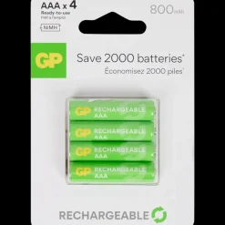 Batterijen-GP oplaadbare batterijen AAA 4 Stuks | Action NL