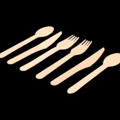 Feestartikelen- Houten bestekset | Action NL