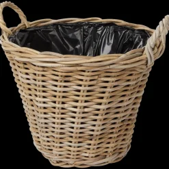 Bloempotten- Rattan mand 39 cm Bruin | Action NL